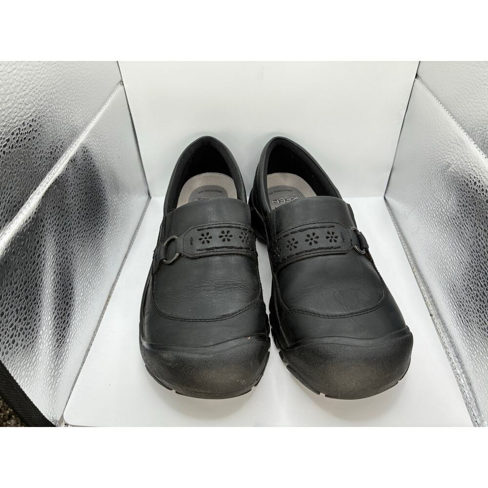 KEEN Kaci II Women 9.5 black leather Slip On Clog Comfort Shoe EU 40 India - Picture 4 of 7